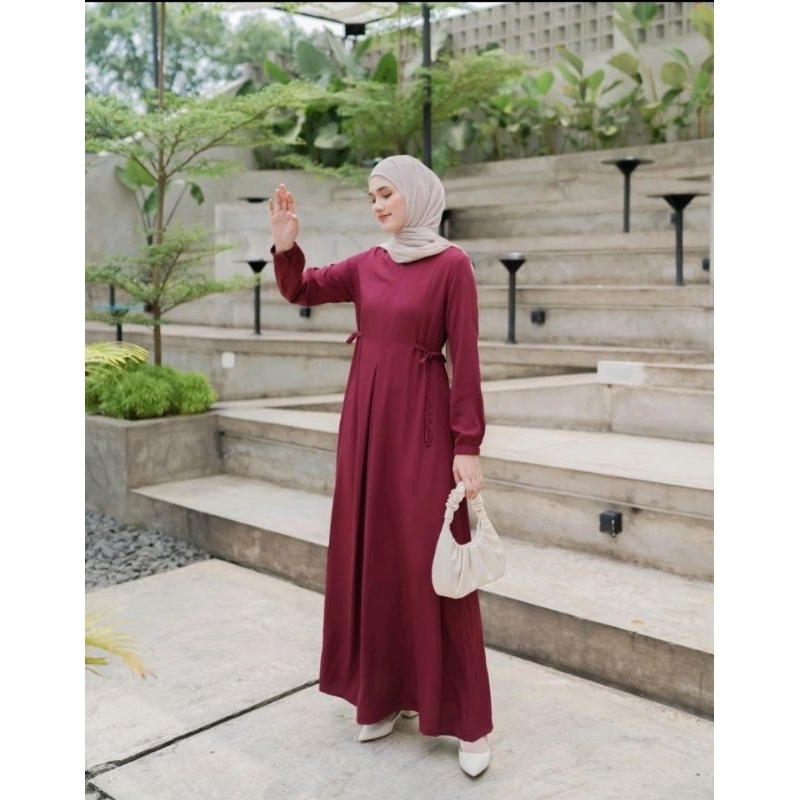 Le Khari Original - Ayunda Dress - Gamis Wanita Terbaru - Dress Muslim - Gamis Busui - Gamis Rayon T