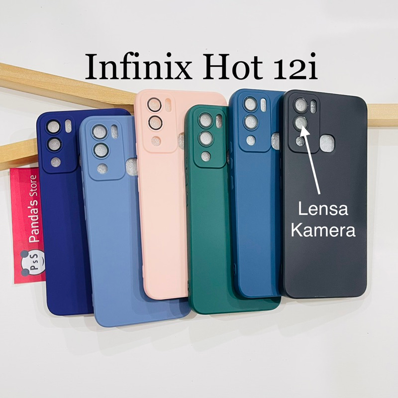 Case Infinix Hot 12i Lenspro Makaron Full Color Softcase Pro Lensa