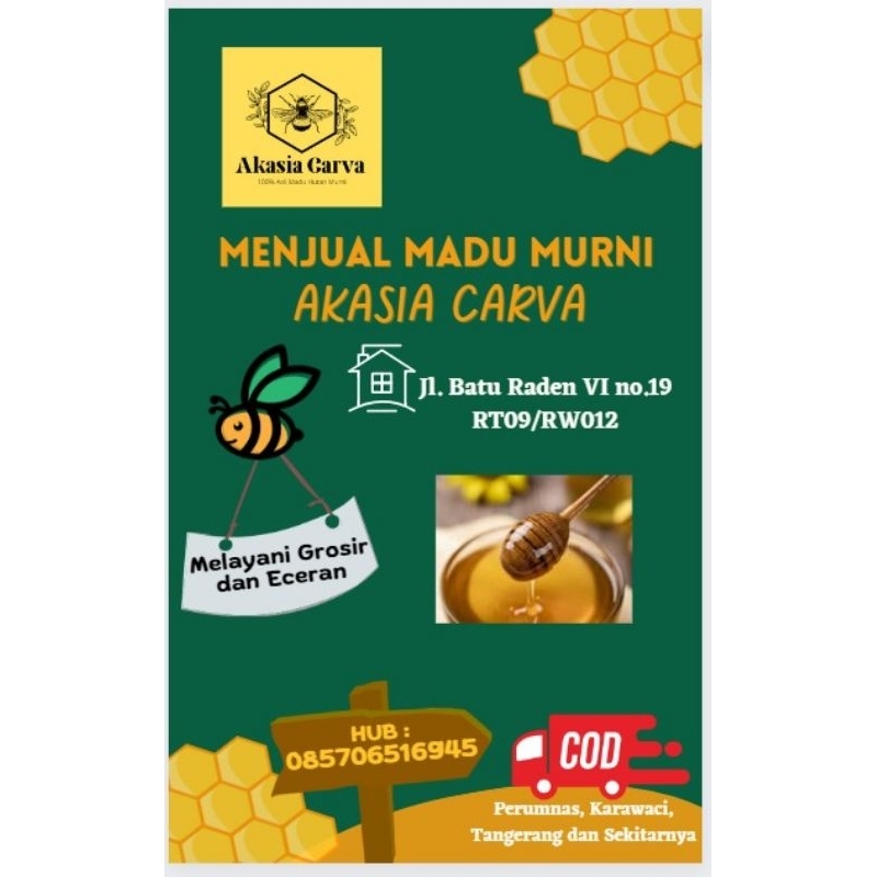 

Madu Akasia Carva / Madu Apis Mellifera