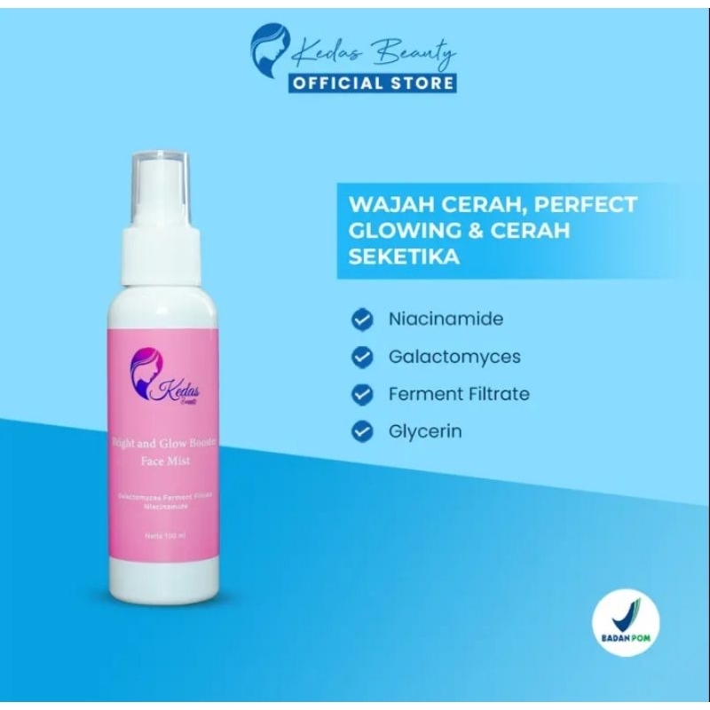Face Mist Kedas Beauty Pengglowing Wajah