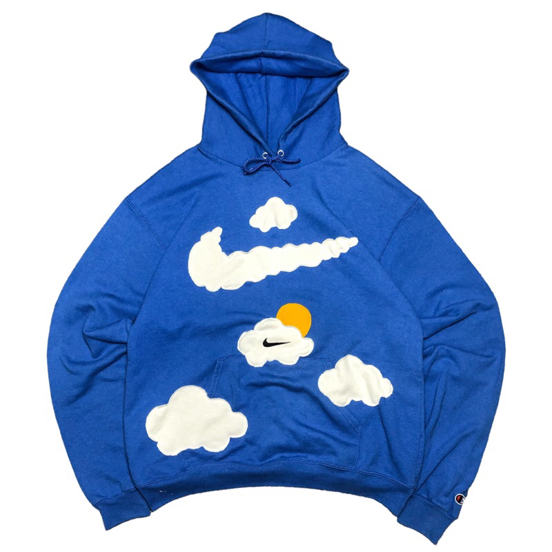 REWORKED CUSTOM CLOUD NIKE x CHAMPION HOODIE