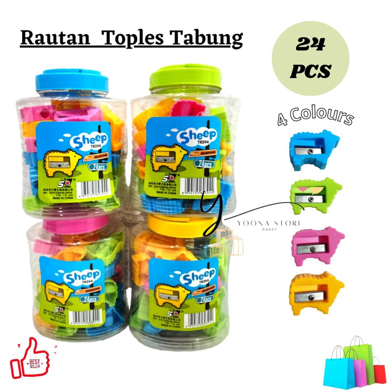 

Rautan Pensil Toples Tabung / Serutan Pensil Toples Isi (24pcs)