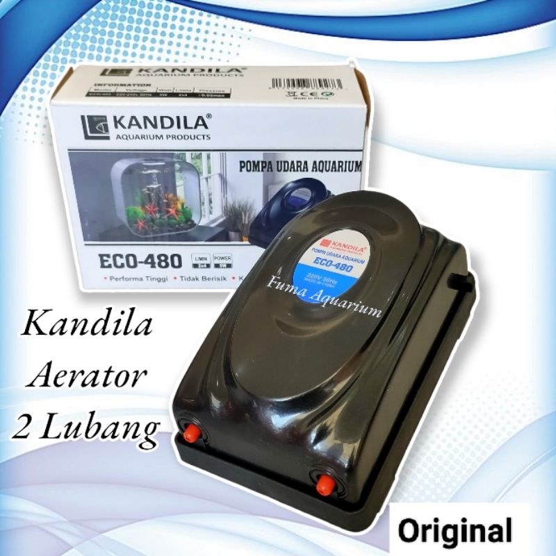 Mesin Pompa Gelembung KANDILA ECO 480 aerator 2 lubang Airpump aquarium Aquascape