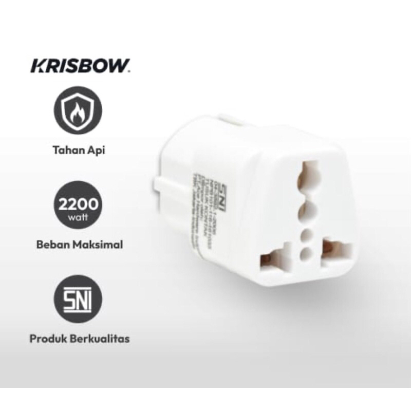 KRISBOW COLOKAN LISTRIK UNIVERSAL/KRISBOW STEKER T UNIVERSAL/ACE TRAVEL ADAPTOR/KRISBOW STEKER ARDE ADAPTOR TRAVEL DENGAN SWITCH