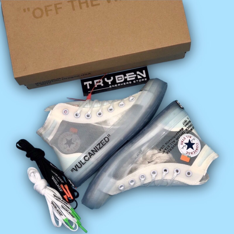 Virgil Abloh X Converse 70s High X Off White Vulcanized Transparan