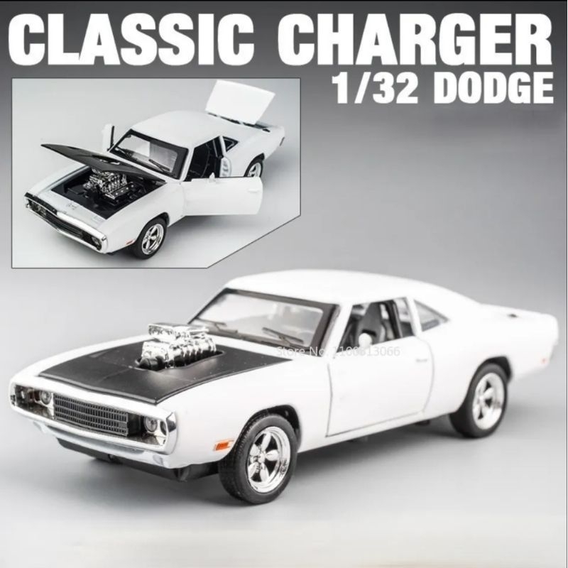 Diecast mobil Dodge Charger 1970 Miniauto Original 1:32 Miniatur Mobil Fast Furious