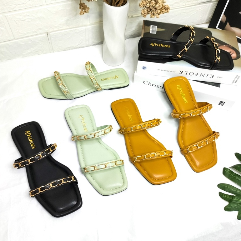 Afrishoes Tiara Sandal Flat Teplek empuk