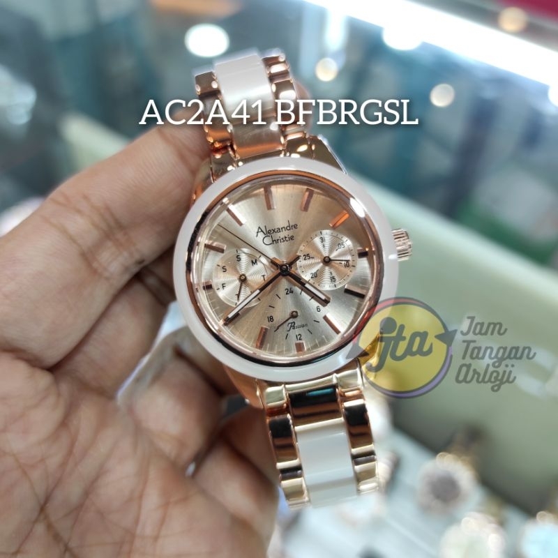 New Alexandre Christie Wanita AC2A41 Rose White Jam Tangan Cewek AC 2A41 BFBRGRGSL