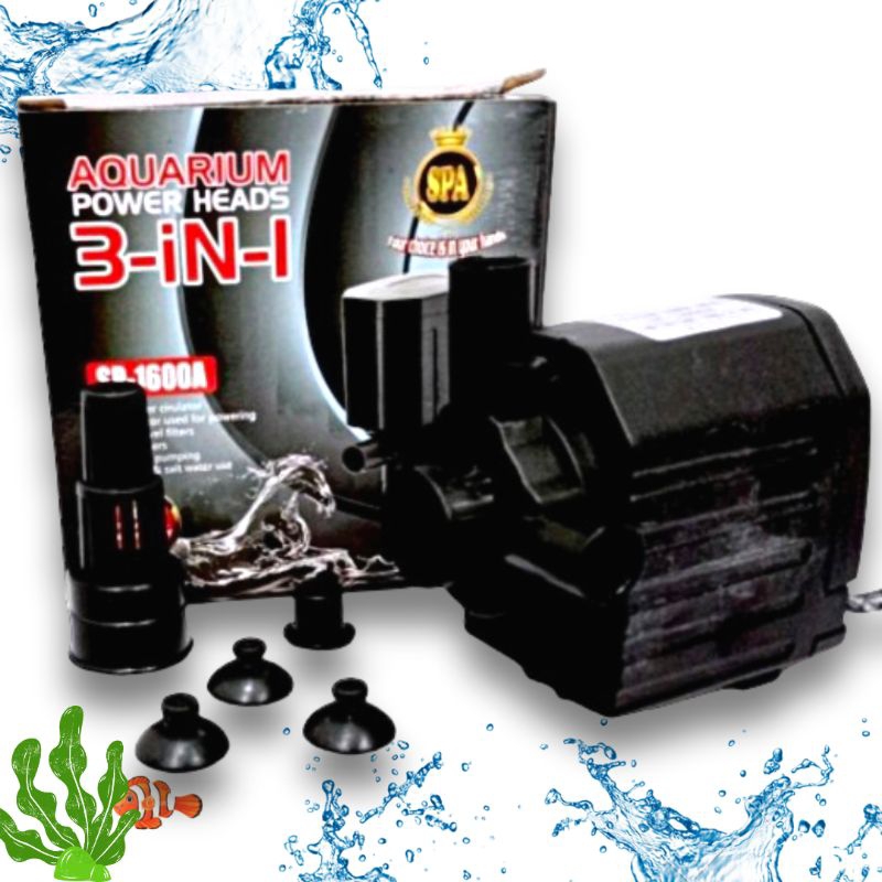 PROMO MURAH Pompa Kolam Aquarium Hidroponik SPA 1600A