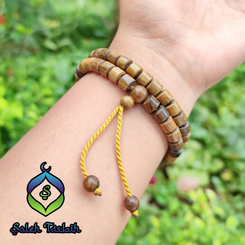 Gelang Kemuning Hitam Motif Tabung, Size 7mm