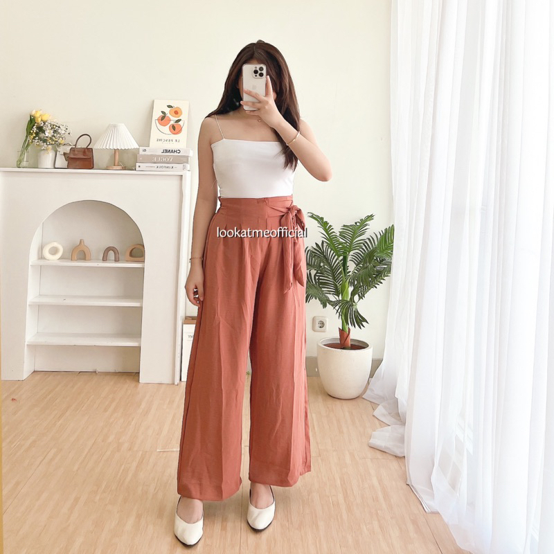 lookatmeofficial - Gemma Pants - Celana Kulot Highwaist Crinkle Premium