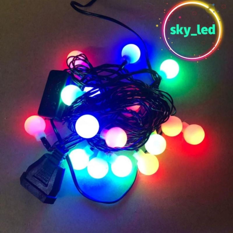 lampu tumblr bola Krystal bintang hati /lampu natal led /tumblr light/ tumblr led warna warni