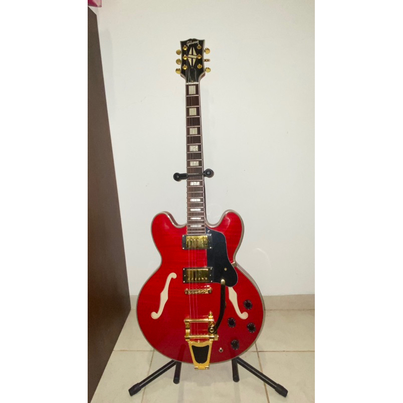 Gitar Gibson 1959 ES-355 Ebony Ultra Light Aged Red Wine