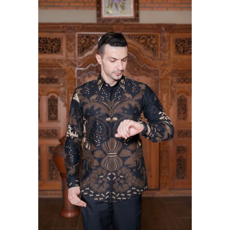 KEMEJA Batik Pria Lengan panjang katun PREMIUM