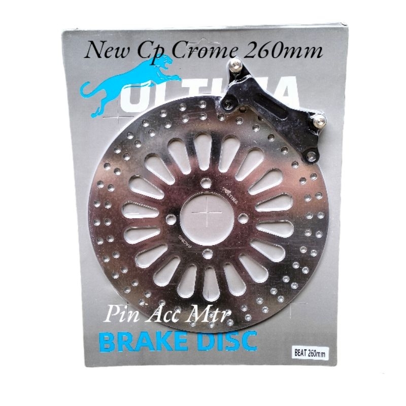 Piringan Disc Cakram Depan Bulat Cp Crome Anti Karat Pluse Breket Motor Honda All Beat All Vario110 Vario125 Vario150 Genio Spacy Dill Honda Lobang Baut 4 Pnp