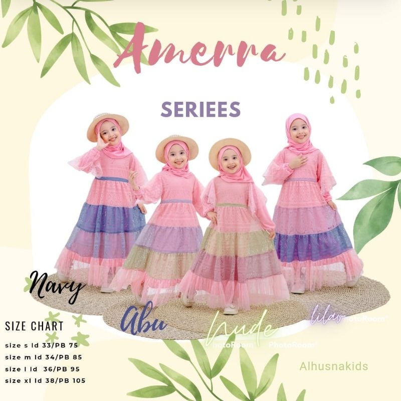 COD set gamis anak 3 - 9 tahun / gamis brokat anak / gamis tile / gamis anak terlaris / amerra