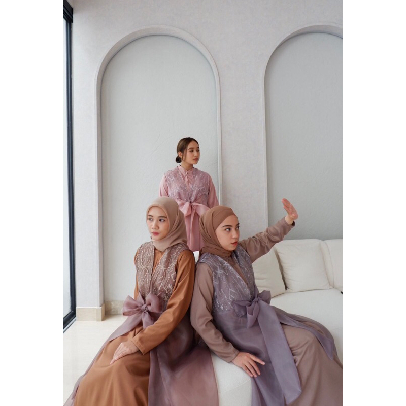 MAHALINI ORGANZA SET DRESS FREE OUTER LD 110/DRESS ORGANZA JUMBO/DRESS KONDANGAN/DRESS BUMIL/DRESS MATERNITY