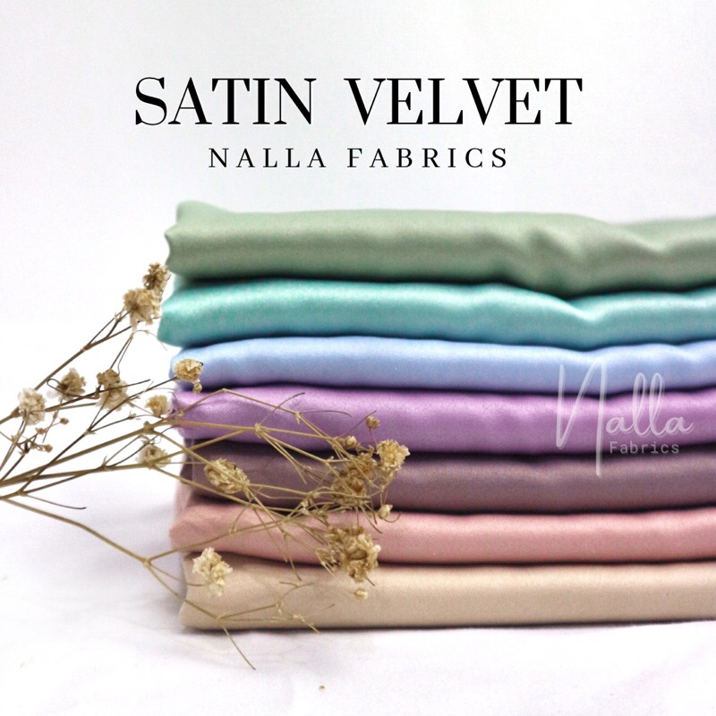 1/2 meter Kain Satin Velvet Premium  -  Kain Bridesmaid/ seragam keluarga/ wisuda/ kain kebaya/ kain gamis/ baju bridesmaid / bahan bridesmaid/ bahan gamis/ bahan baju