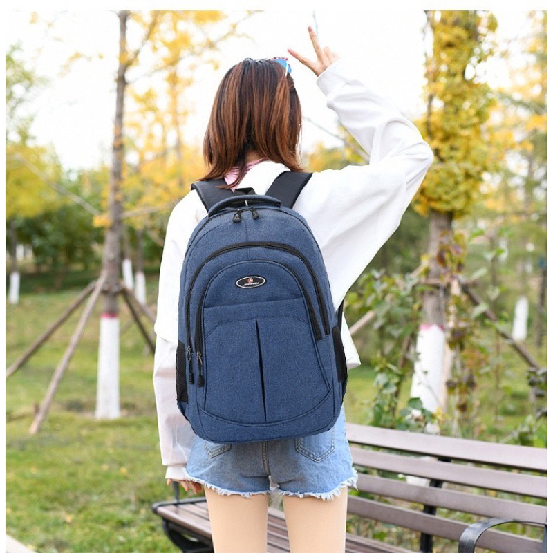 Tas ransel pria Denim tas sekolah anak ransel laptop backpack pria tas kerja polos simple tas Denim simple tas ransel korea