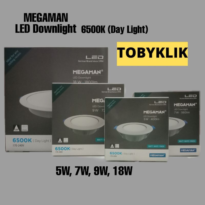 MEGAMAN Lampu Downlight LED MQTL1119 6500K 5W, 7W, 9W, 18W