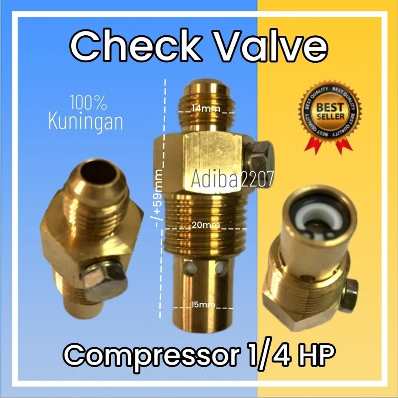 Check valve compressor shark 1/4hp - klep katup satu arah tangki-tabung angin kompresor SHARK 1/4pk