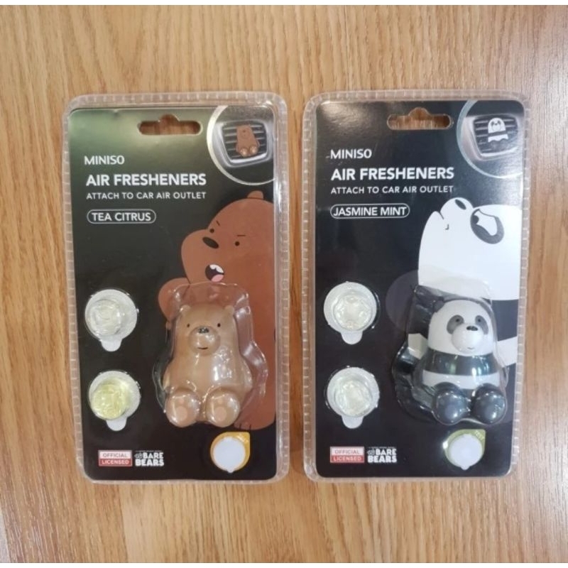 Parfum Mobil We Bare Bears Air Freshner Panda Grizz Miniso Japan Ready Stock Siap Kirim Se Indonesia