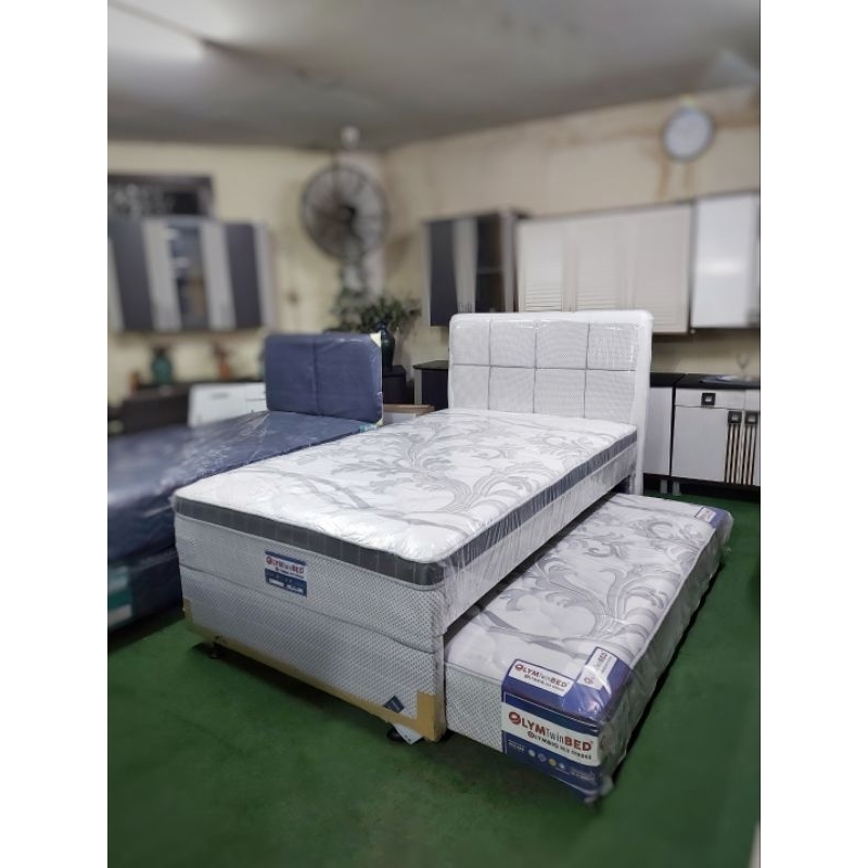 SET BIGLAND 2in1 Plush Top Springbed - Ranjang Tingkat - Tempat Tidur Susun Anak - Kasur Sorong