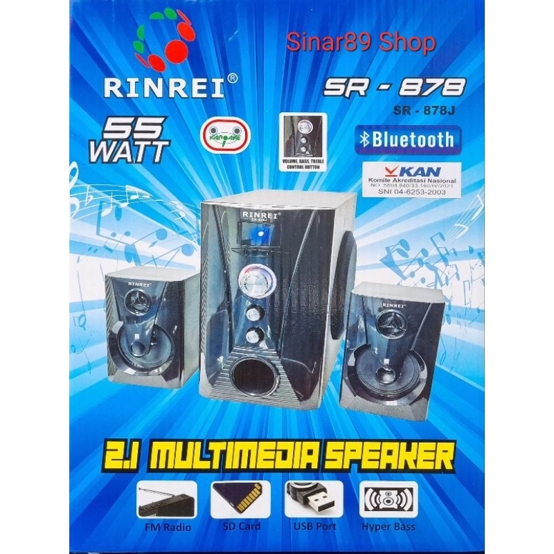 Speaker Karaoke Rinrei SR878J Bluetooth Radio