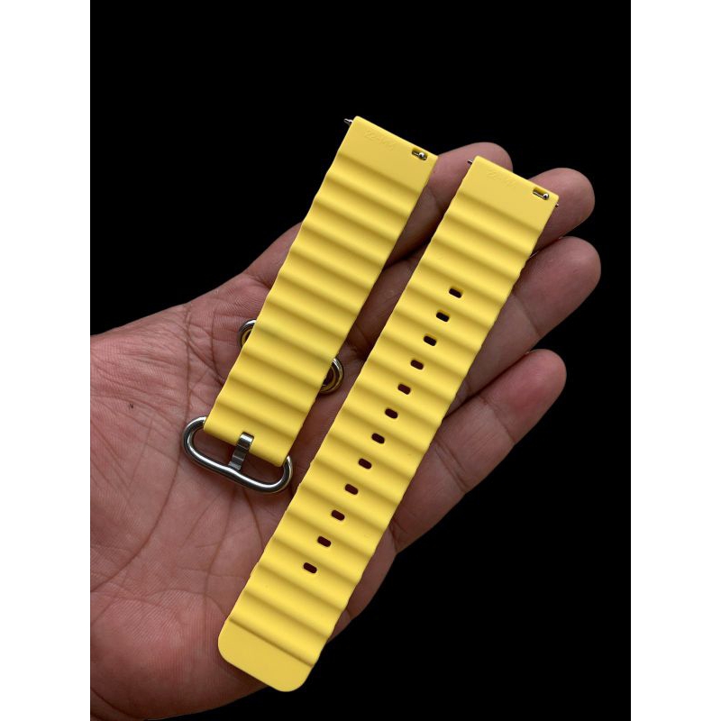 Strap tali jam tangan Silicon New model Smart watch lug 22mm kuning