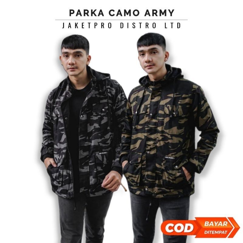 Jaket Parka Army Pria Loreng / Jaket Camo Tactical Original The Bojiel Tebal