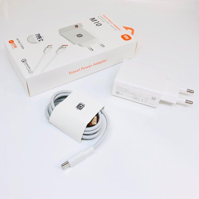 Travel Power Adapter Charger Xiao Mi Redmi M10 65W 6A Fast Cable Charging Xiaomi USB Kabel MICRO & T