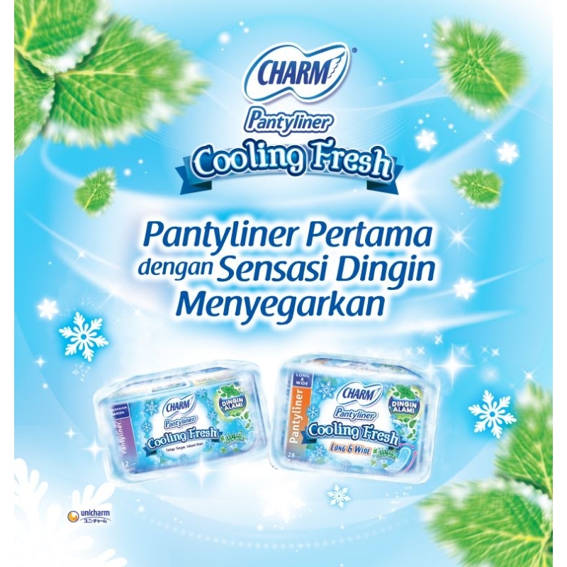 Charm Cooling Fresh Pantyliner isi 32 pads Pembalut Wanita