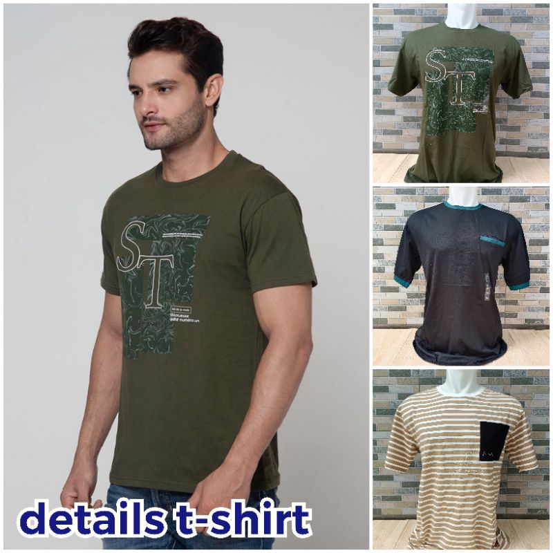 Kaos details pria *mix