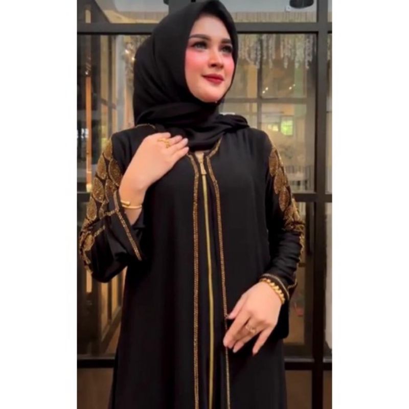 GAMIS ABAYA TURKEY ZIPPER FULL PAYET