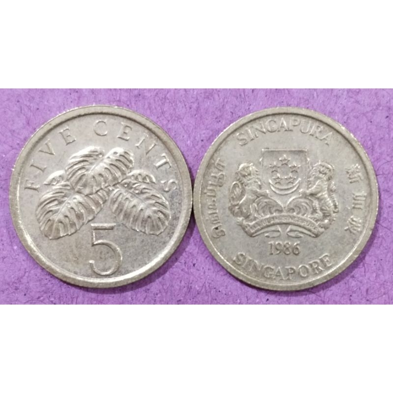 Uang koin Singapura 5 Cent