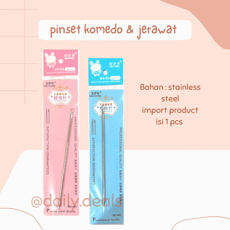 [002] PINSET KOMEDO DAN JERAWAT, PINSET IMPORT, GOOD QUALITY