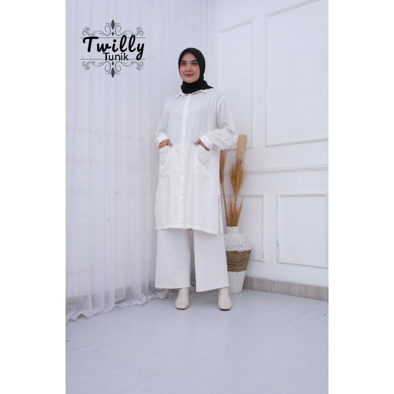 PROMO TWILLY TUNIK/ATASAN WANITA  RAYON TWILL LD 100,110,120