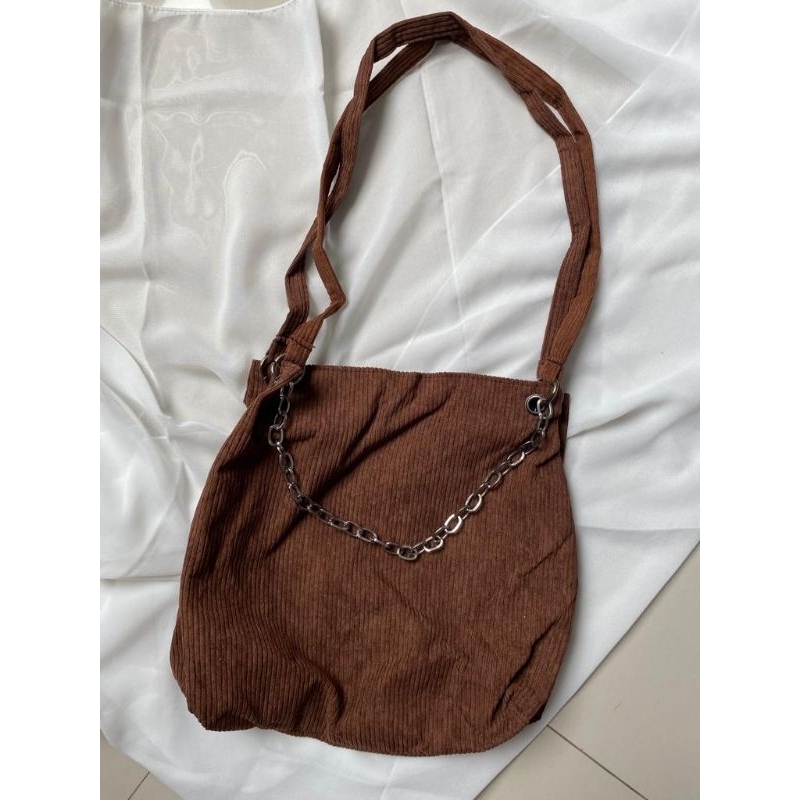 Tas Tote Wanita Bahan Corduroy/Totebag Corduroy