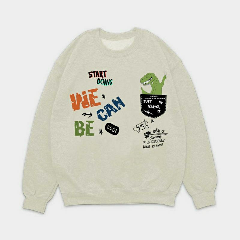 Sweater crewneck T-Rek start doing (pria &amp; wanita)