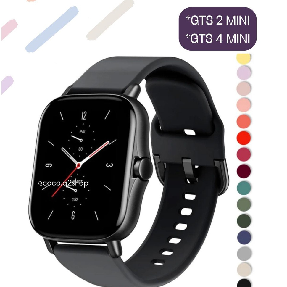TALI JAM TANGAN STRAP AMAZFIT GTS/ GTS 2 Mini/ GTS 4 Mini - SILICONE BUCKLE RUBBER LUG 20MM SMART WA
