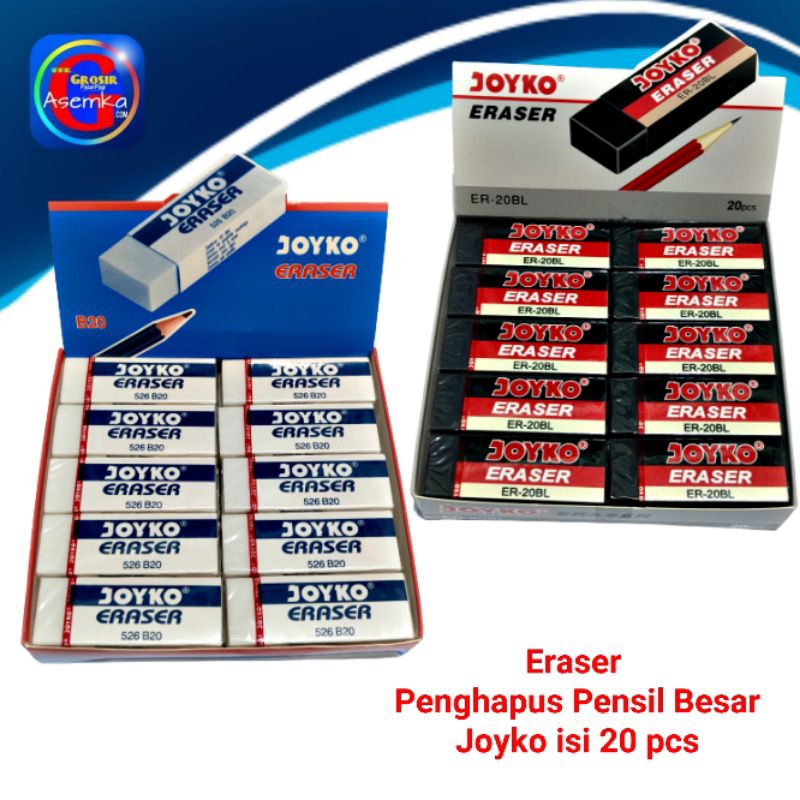 Eraser Penghapus Pensil Besar Joyko ER-B20 isi 20pcs