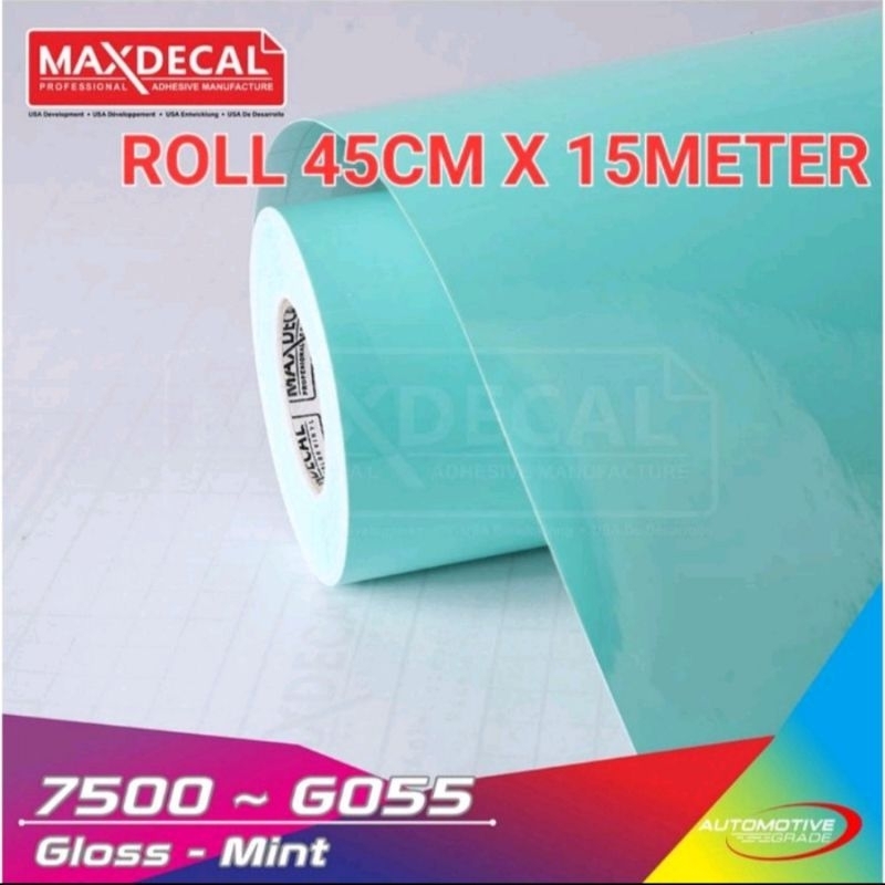 ROLL Sticker Maxdecal 7500 G055 Gloss Mint 45cm × 15m ROLL