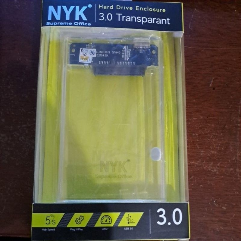 EXTERNAL HARDDISK CASE 2.5 NYK INVISIBLE USB 3.0 TRANSPARAN