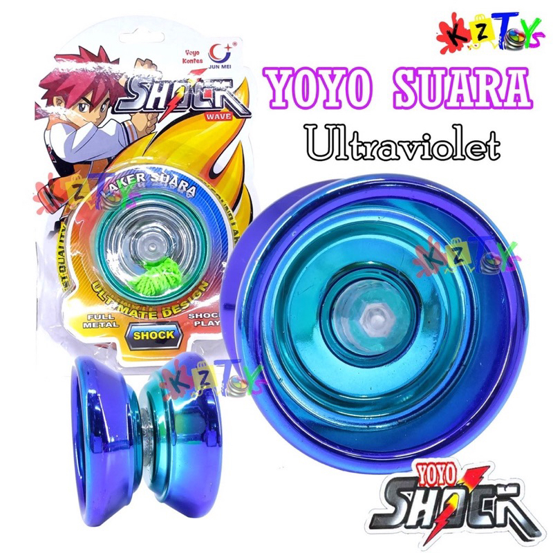 mainan yoyo besi laker suara CHROME UV / mainan anak murah / yoyo bleazing