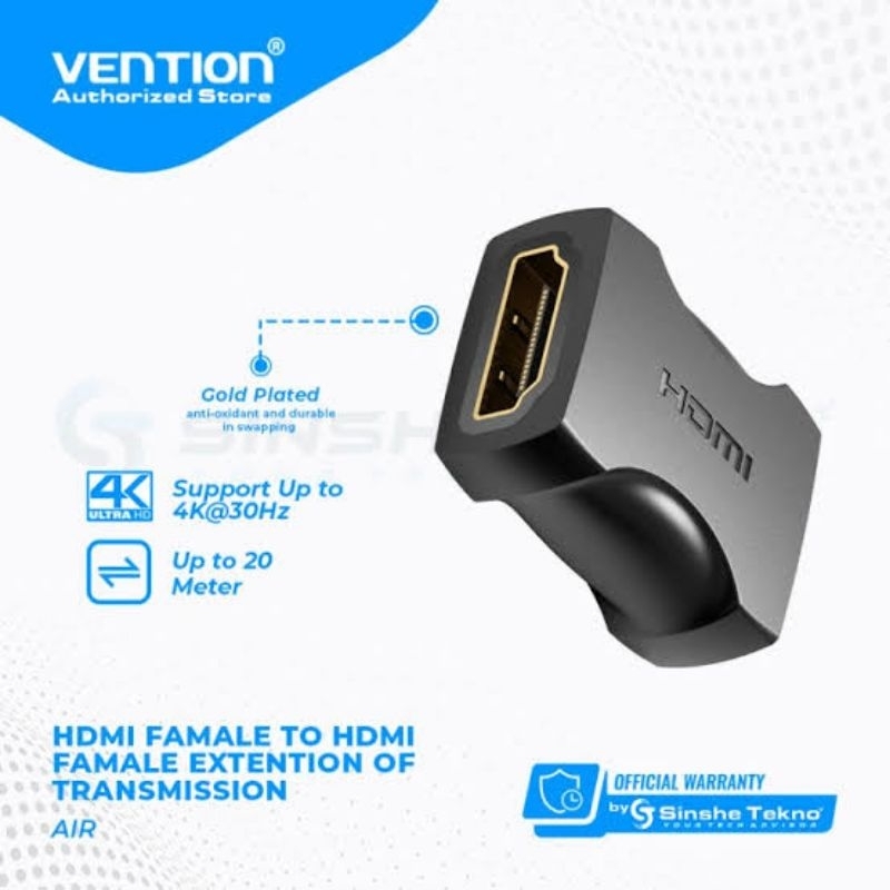 VENTION H380HDFF SAMBUNGAN HDMI FEMALE TO FEMALE HIHG QUALITY