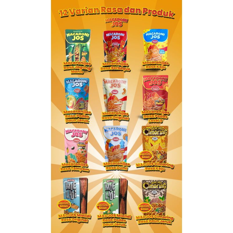 

Macaroni Jos/Mie Lidi/Cimoring/Cemilan Murmer