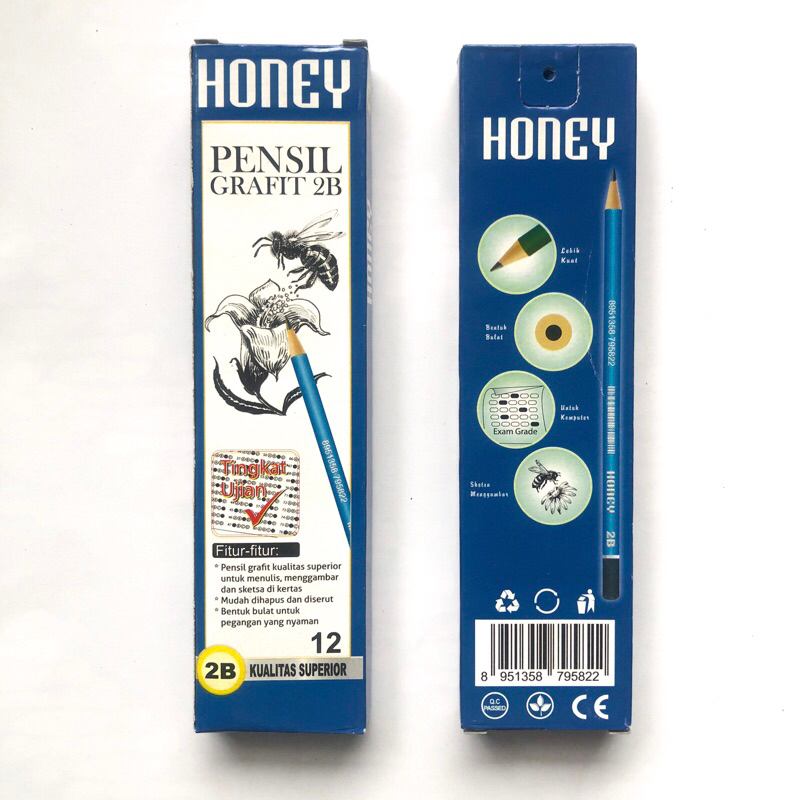 (12 Pcs) Pensil 2B HONEY