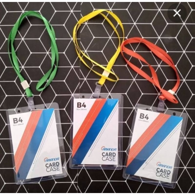 (1pcs) name tag plastik B4 + tali