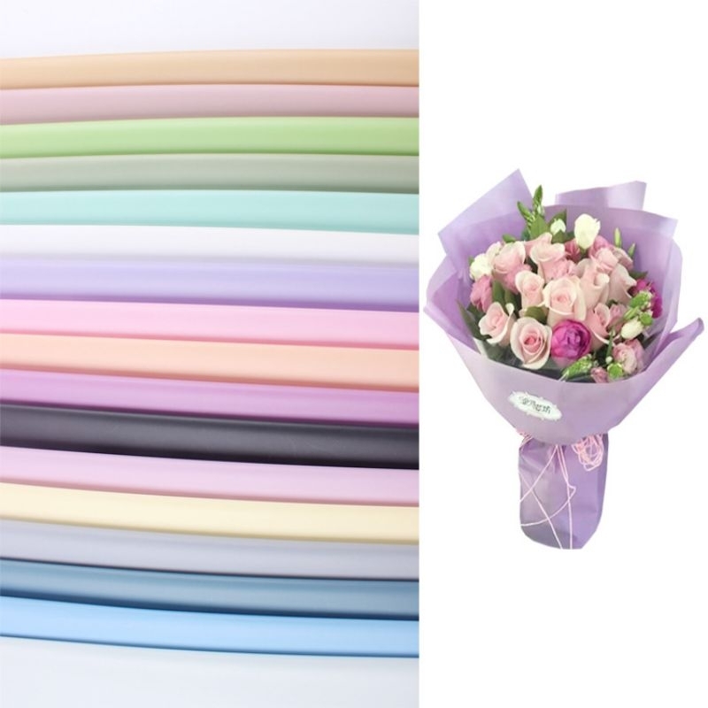 

1 pak [ 20 lembar ] flower wrapping paper, kertas bucket bunga, kertas cellophane monocolor