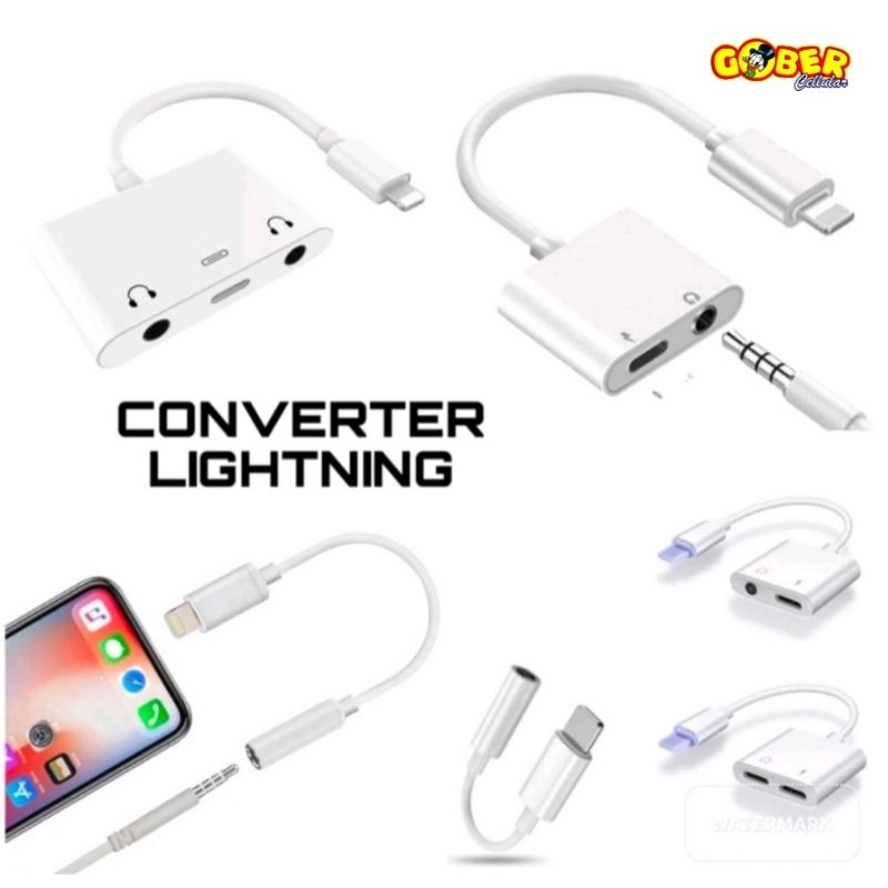 KONEKTOR / KONVERTER IPHONE / KONEKTOR ADAPTER CHARGER JACK AUDIO
